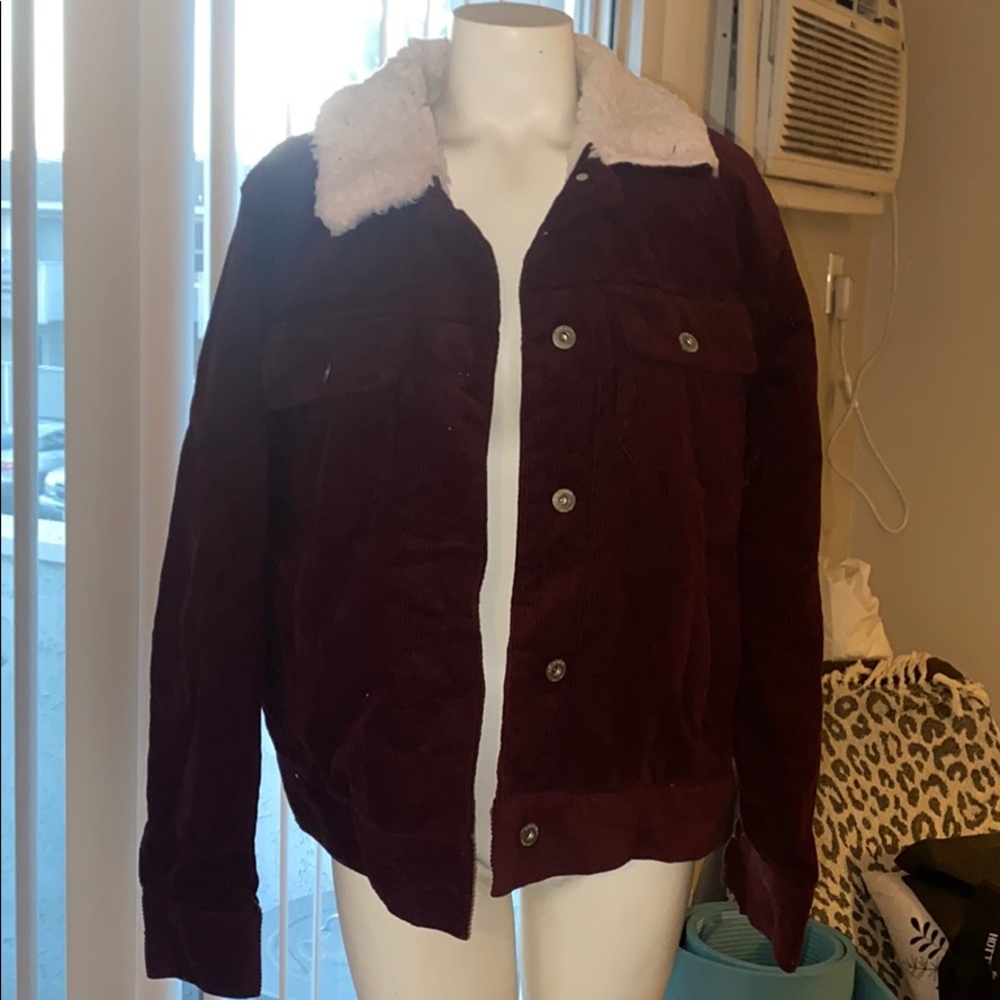 Burgundy corduroy jacket